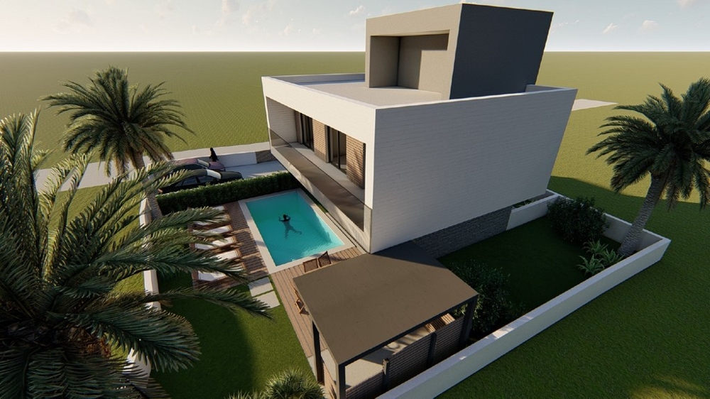 3D-Visualisierung der Immobilie G478 in Razanac bei Zadar.