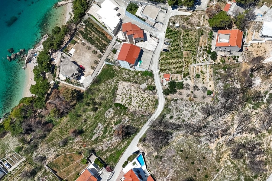 Meerblick vom Baugrundstück in Dalmatien