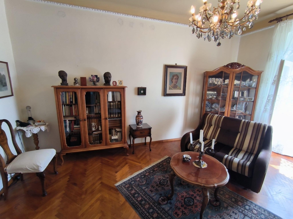 Wohnzimmer mit klassischen Möbeln und Kronleuchter