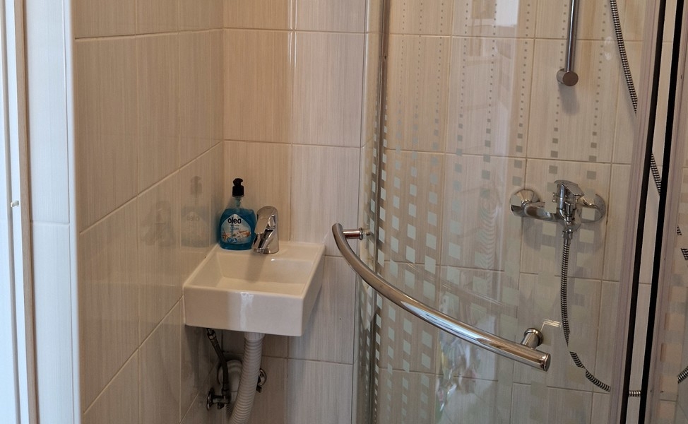 Duschbad mit Handwaschbecken