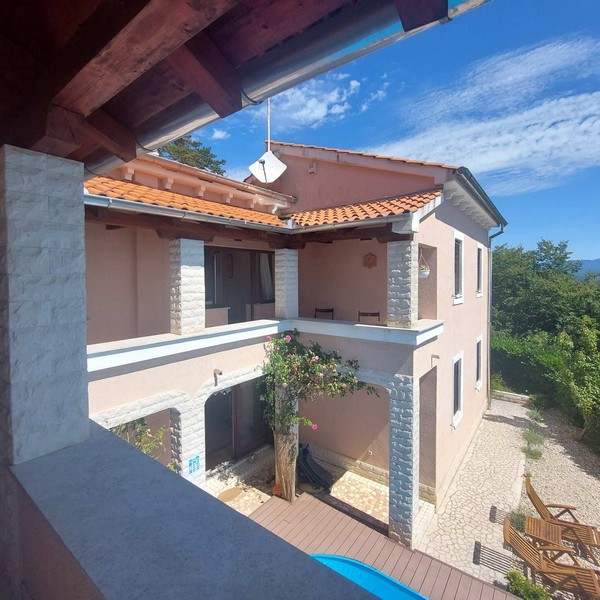 Meerblick von der Terrasse der Villa H2645 in Veprinac, Opatija, Kroatien - Panorama Scouting.