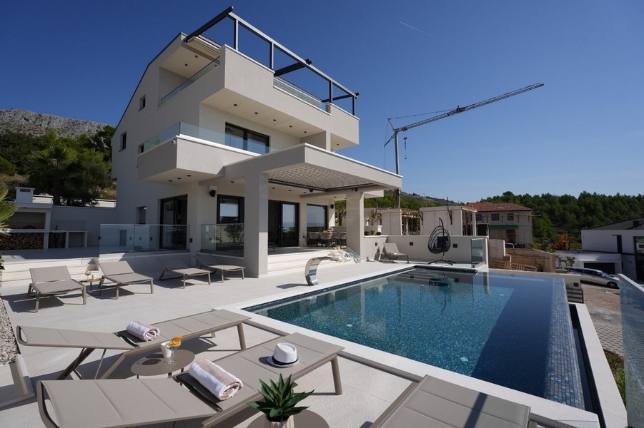 Panorama-Meerblick der Immobilie H2679 in Kroatien.