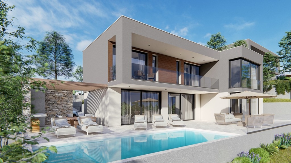 Moderne Neubau-Villa mit Pool und Terrasse zum Verkauf in Kroatien