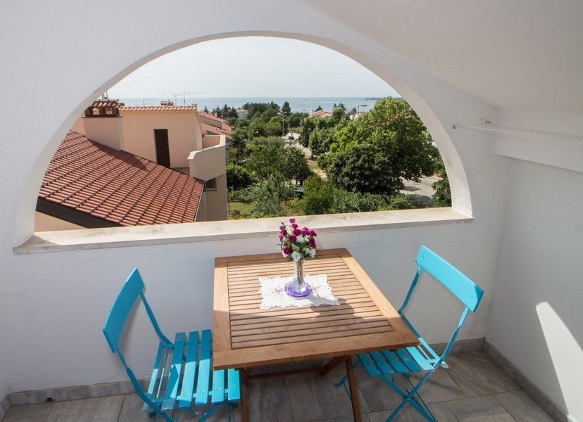 Immobilien Kroatien, Haus in Porec kaufen, Panorama Scouting - H3026, Balkon mit Meerblick