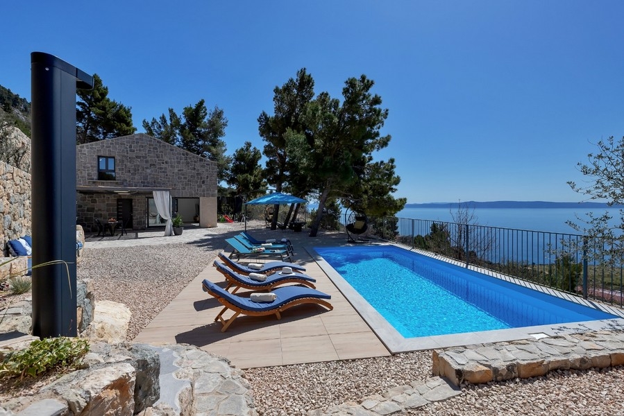 Villa mit Pool und Meerblick kaufen in Kroatien - Panorama Scouting H3649.
