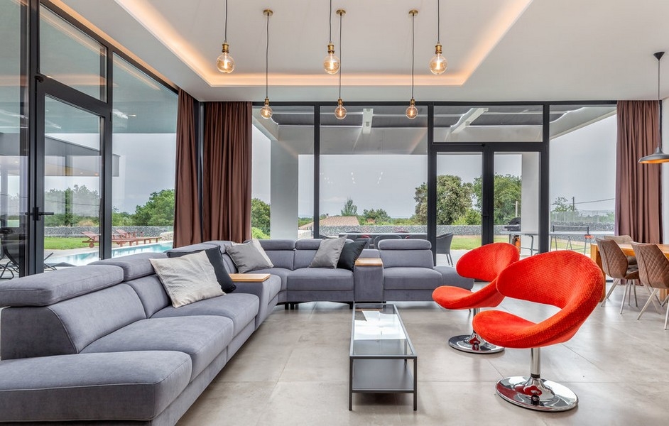 Wohnbereich der Immobilie H3764 in Liznjan, Istrien.