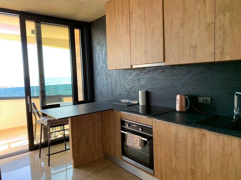 Küche mit Meerblick moderne Villa Kroatien