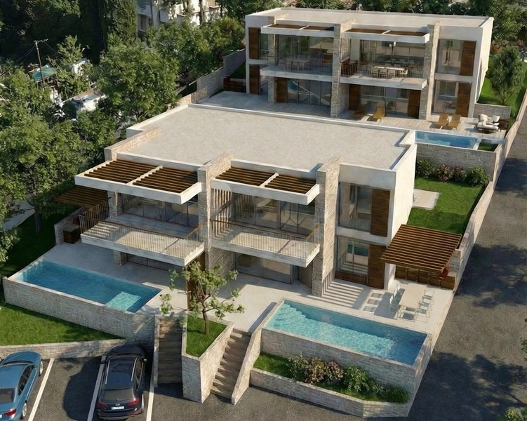 Neubau-Villen nahe dem Meer in Selce bei Crikvenica zum Kauf.