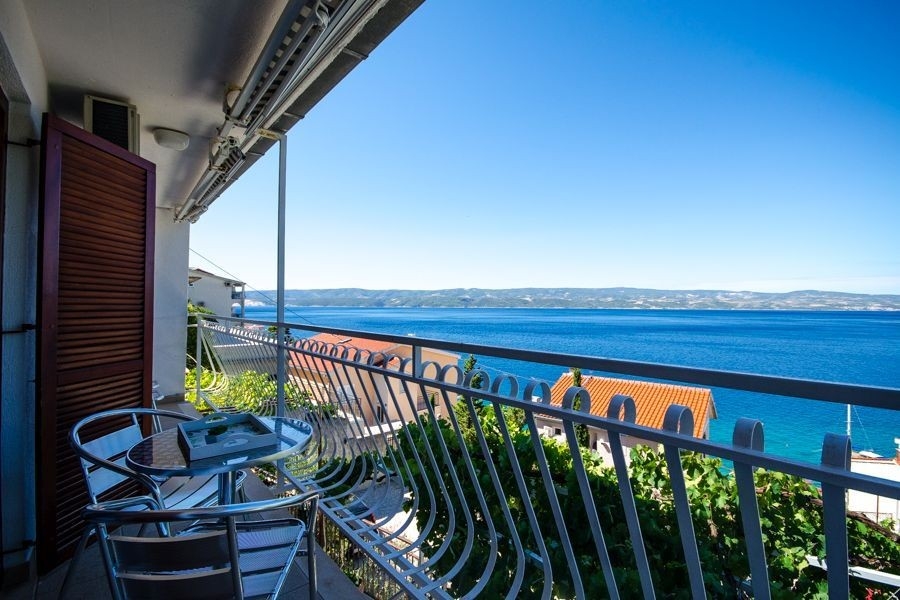 Terrasse mit Meerblick - Haus H3872 bei Omis.
