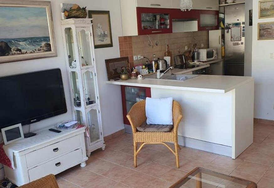 Offener Wohnbereich mit Küche und Tresen