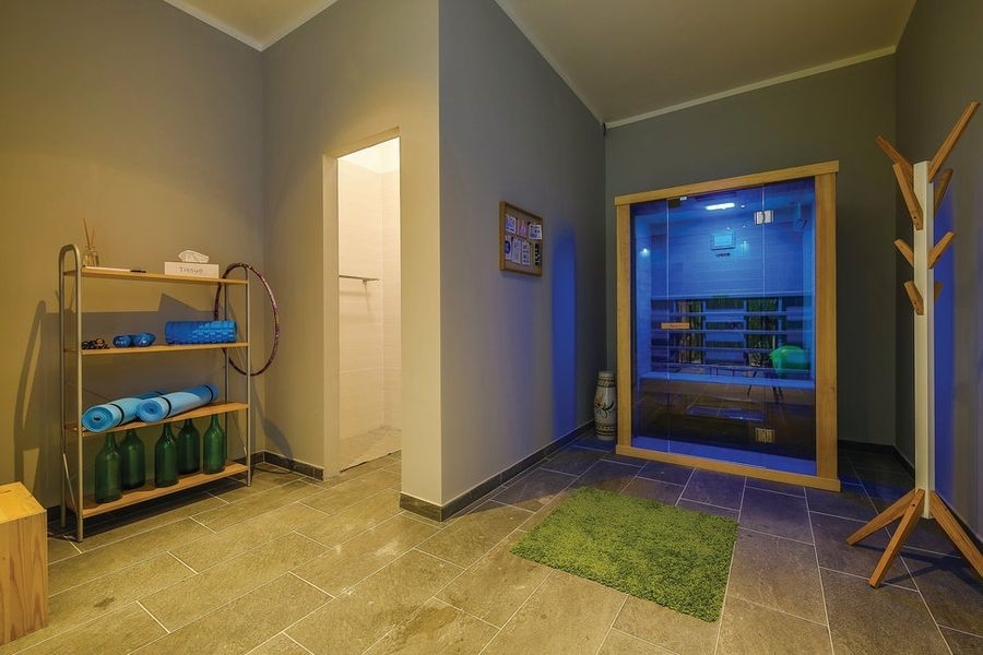 Wellnessbereich mit Sauna in der Villa