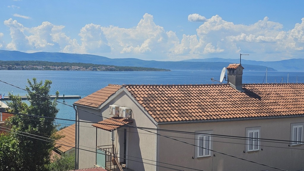 Meerblick von einem Haus in der Kvarner Bucht
