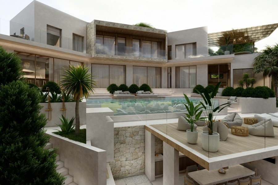 Moderne Villa mit Swimmingpool und Sonnenterrasse am Meer