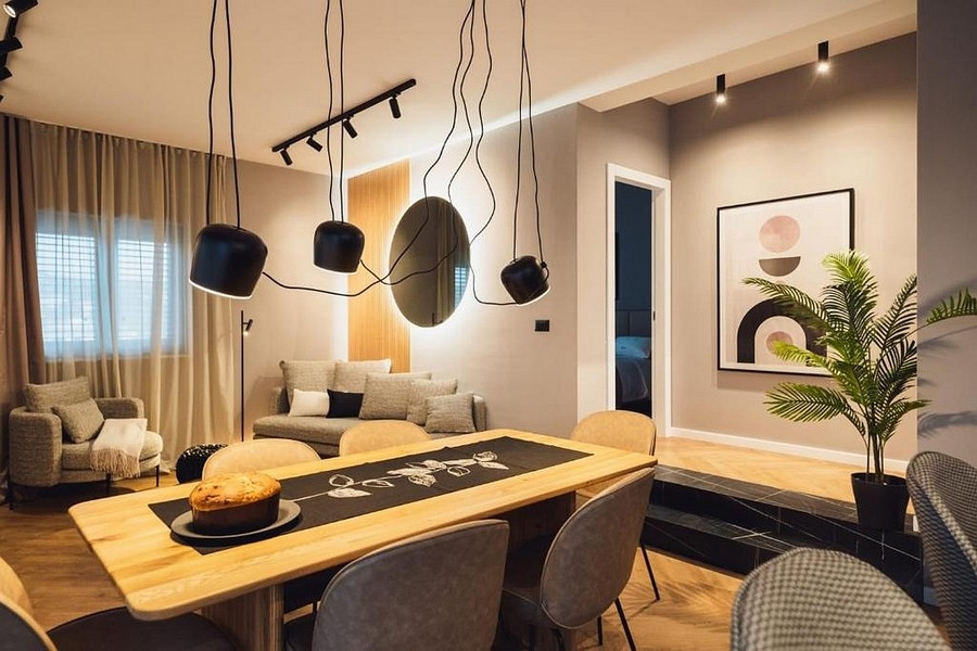 Essbereich mit modernem Interieur