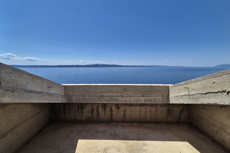 Meerblick von der Terrasse des Apartmenthauses in Makarska