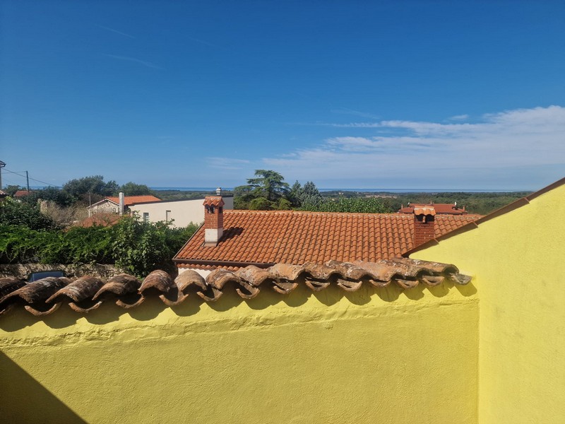 Dachterrasse mit Meerblick in Brtonigla