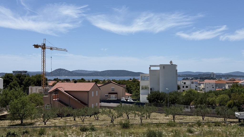 Blick vom Grundstück auf das Meer und die Inseln vor Vodice