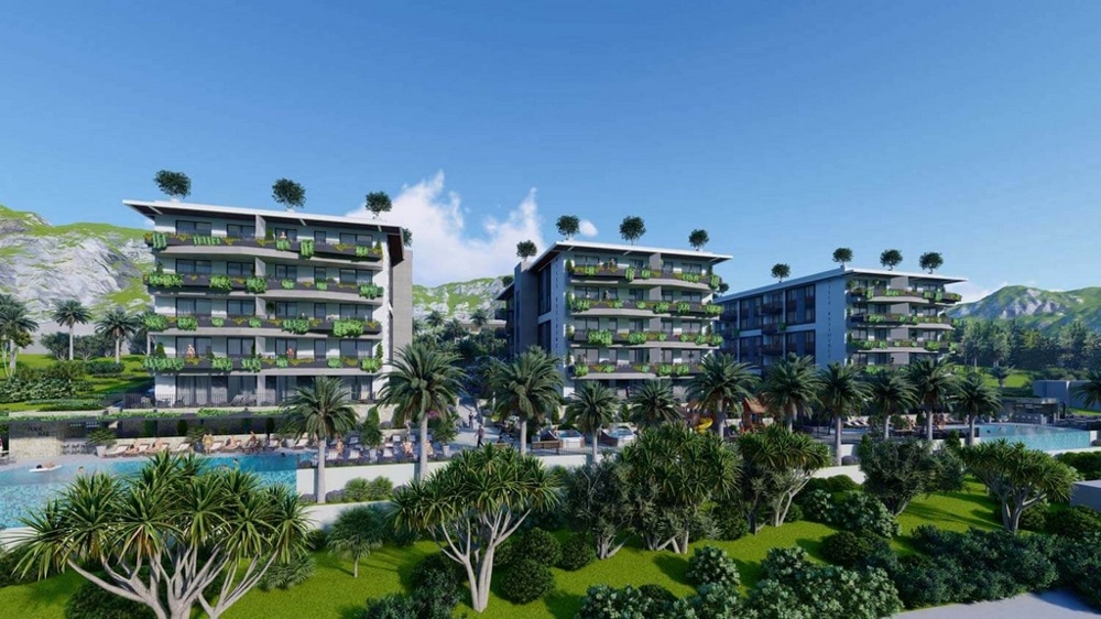 Neubau Komplex mit Gemeinschaftspool in Makarska