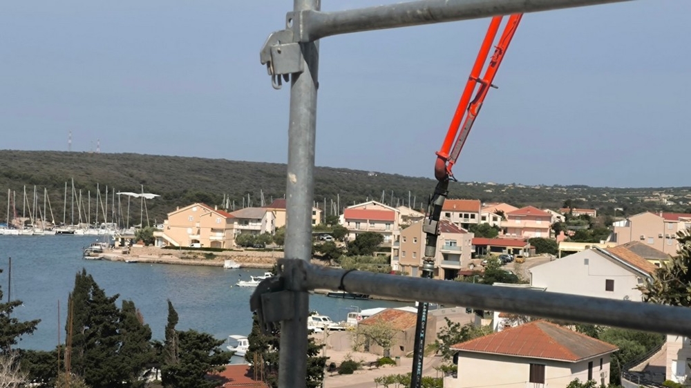 Blick auf das Meer von der Terrasse der Wohnung A3281 in Dalmatien.