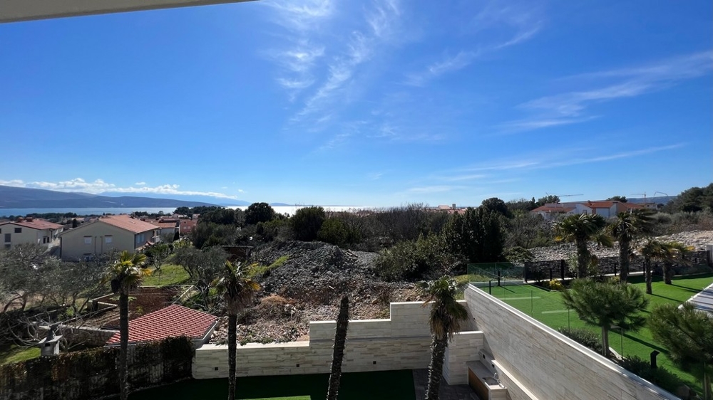 Immobilien Kroatien, Stadt Krk, Insel Krk Appartement kaufen - Ausblick von der Terrasse