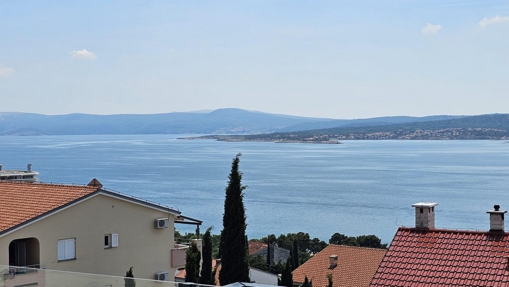 Meerblick von der Dachterrasse der Immobilie A3315 in Dramalj, Crikvenica, Kroatien.