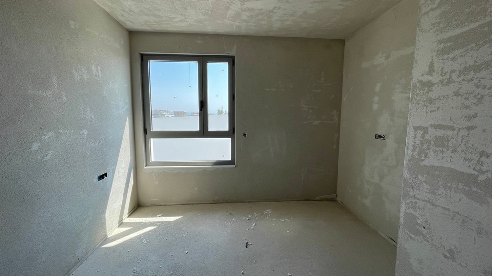 Schlafzimmer im Rohbau, Penthouse A3577 in Vodice, Dalmatien.