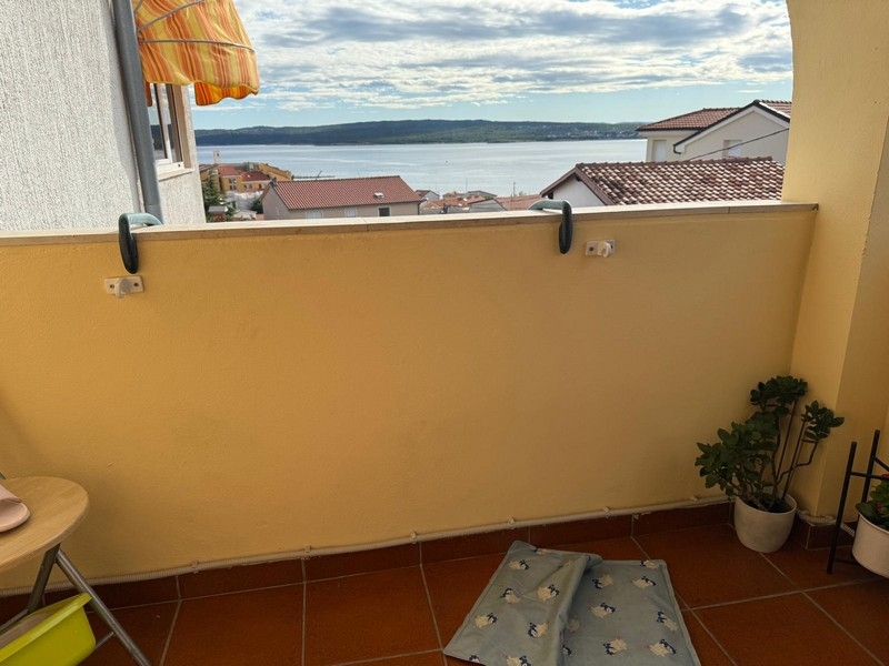 Balkon mit schönem Meerblick - Wohnung A3738 in Kroatien.