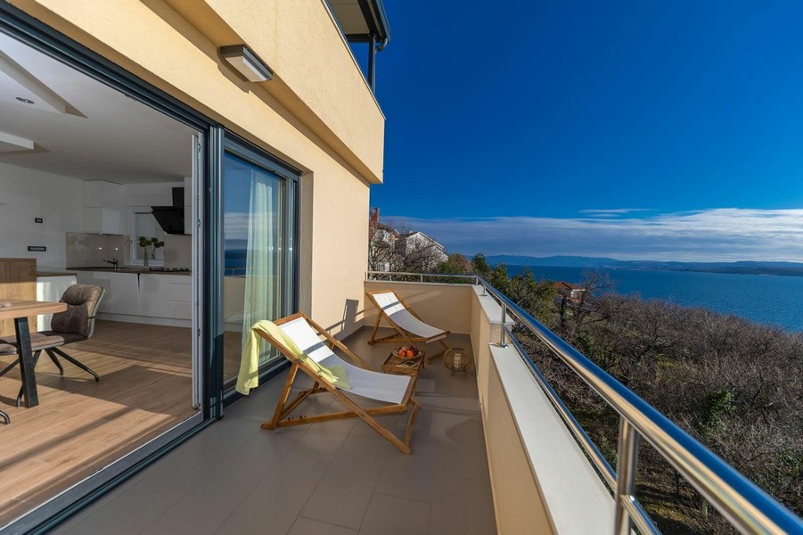 Wohnung mit Meerblick zum Verkauf in Kroatien A3821 in Jadranovo