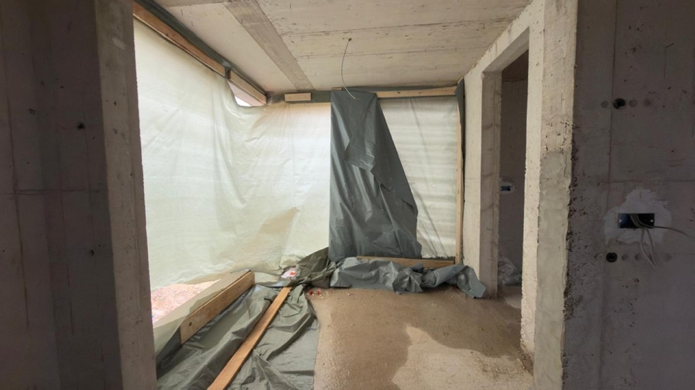 Innenansicht Rohbau Schlafzimmer Neubauwohnung