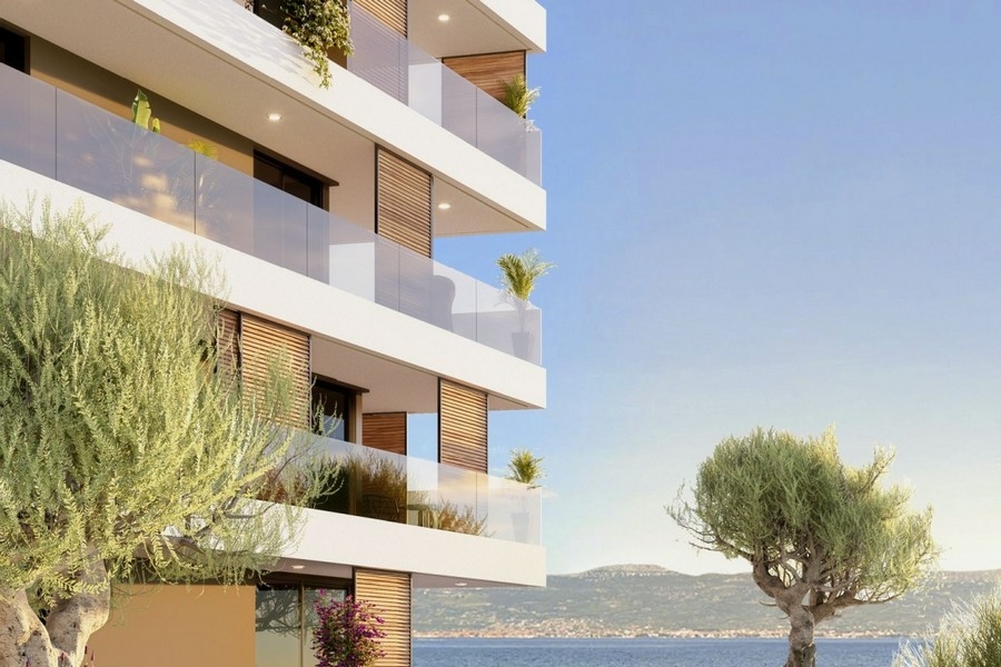 Blick auf das Projekt und das Meer.