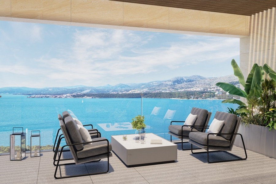 Luxuswohnung mit Meerblick und Terrasse auf Ciovo