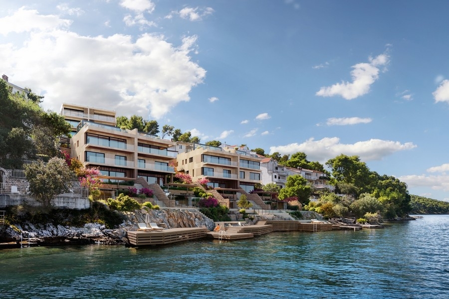 Moderne Luxuswohnungen in erster Reihe zum Meer