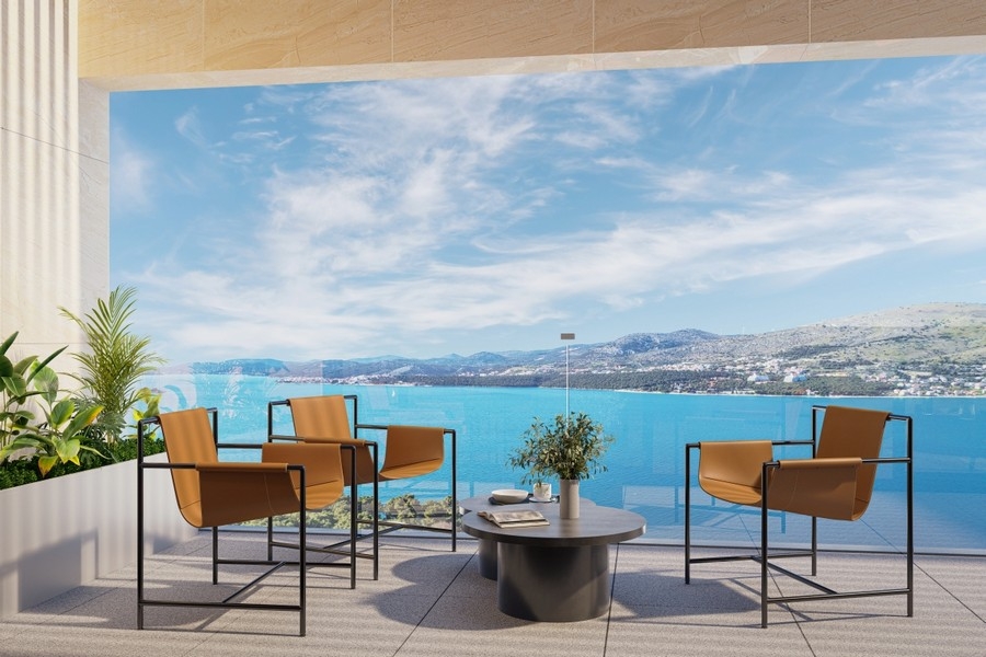Meerblick vom Balkon des Angebots A3971 in Kroatien.