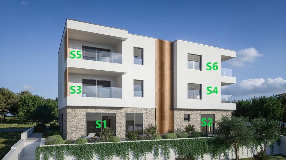Wohnanlage mit Apartments S1 bis S6 in Dalmatien