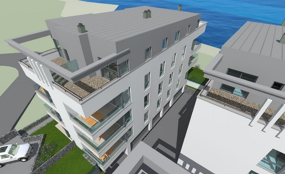 Moderne Apartments am Wasser auf der Insel Pag