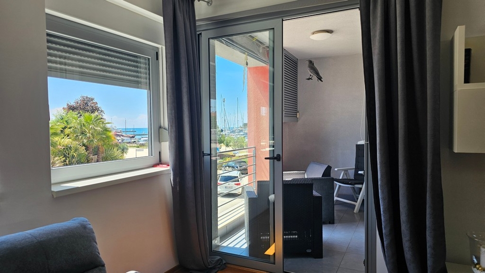 Meerblick aus der Wohnung in Novigrad Kroatien
