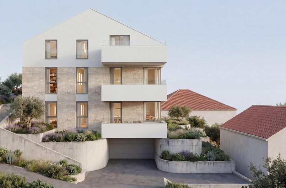 Moderner Neubau mit Penthouse in Jezera Kroatien