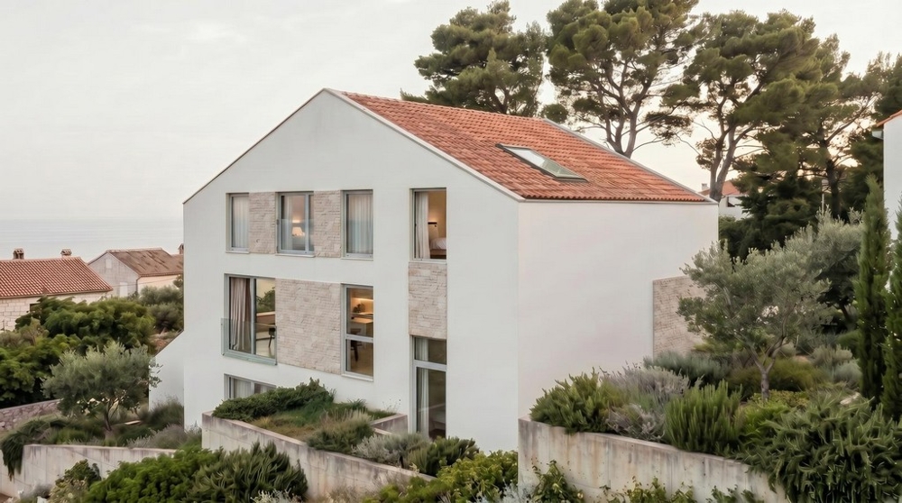 Modernes Wohngebäude mit Penthouse in Jezera