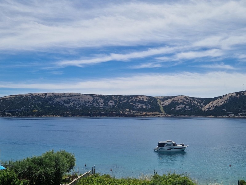 Meerblick von der Wohnung in Stara Novalja auf der Insel Pag