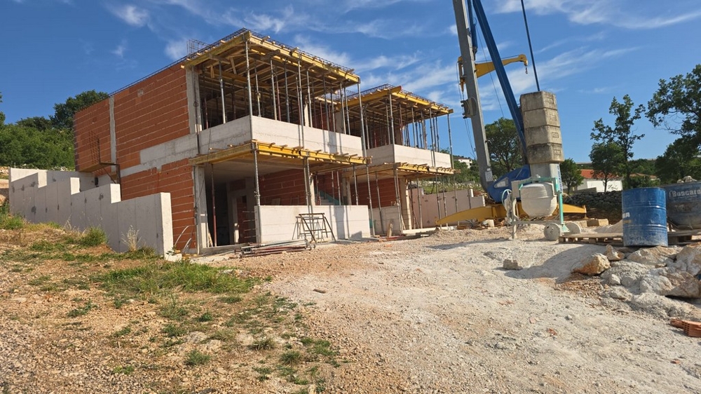 Rohbau des Appartementhauses in Kroatien