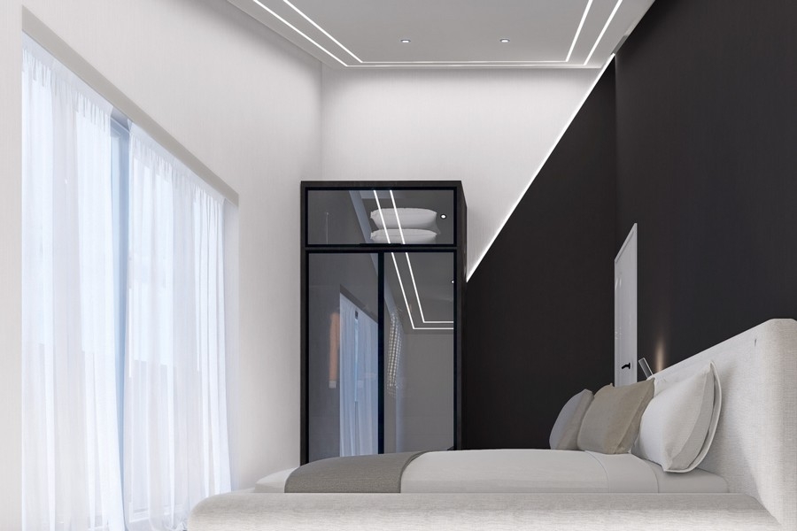 Schlafzimmer mit Einbauschrank