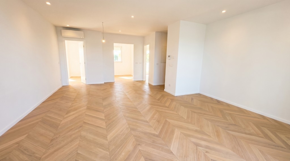 Offener Wohnbereich der Erdgeschosswohnung in Novi Vinodolski