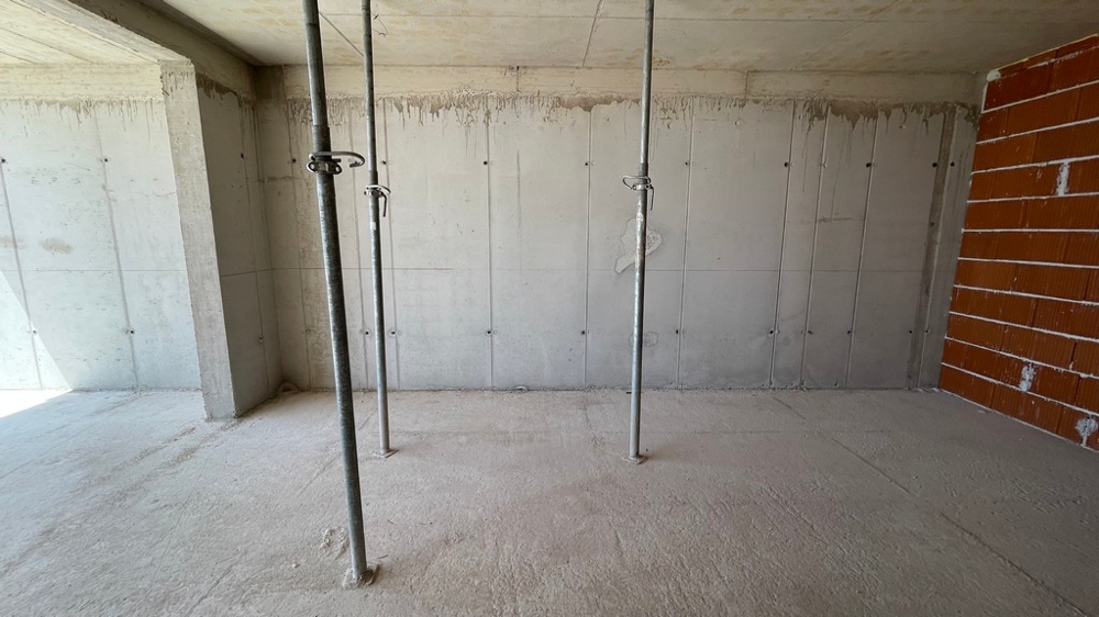 Innenansicht der Wohnung im Rohbau
