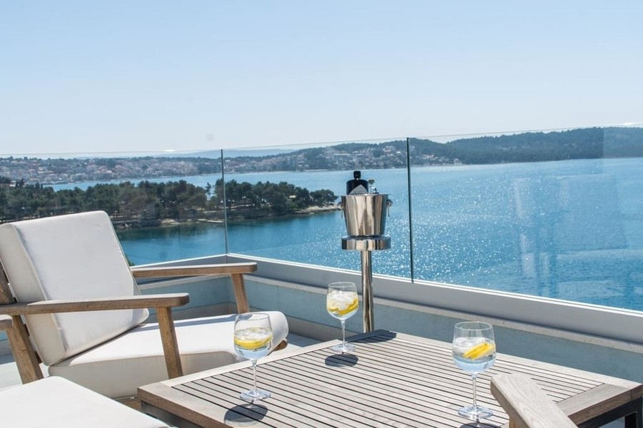 Penthouse mit Meerblick auf der Insel Ciovo bei Trogir