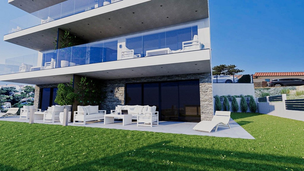 Garten mit Lounge im Erdgeschoss