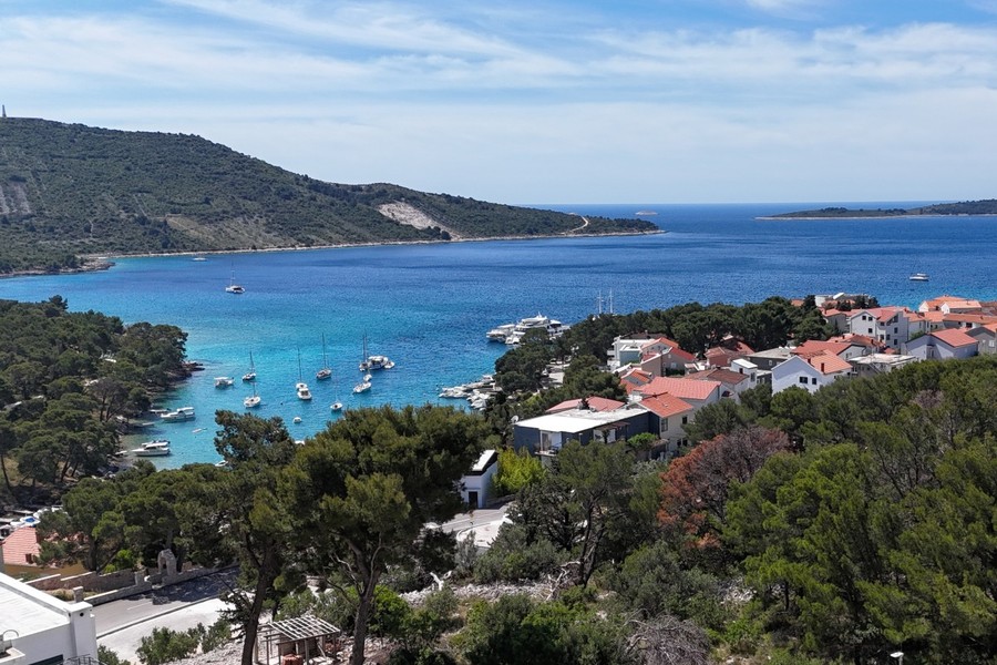 Wohnung mit Meerblick in Primosten, Blick auf die Bucht