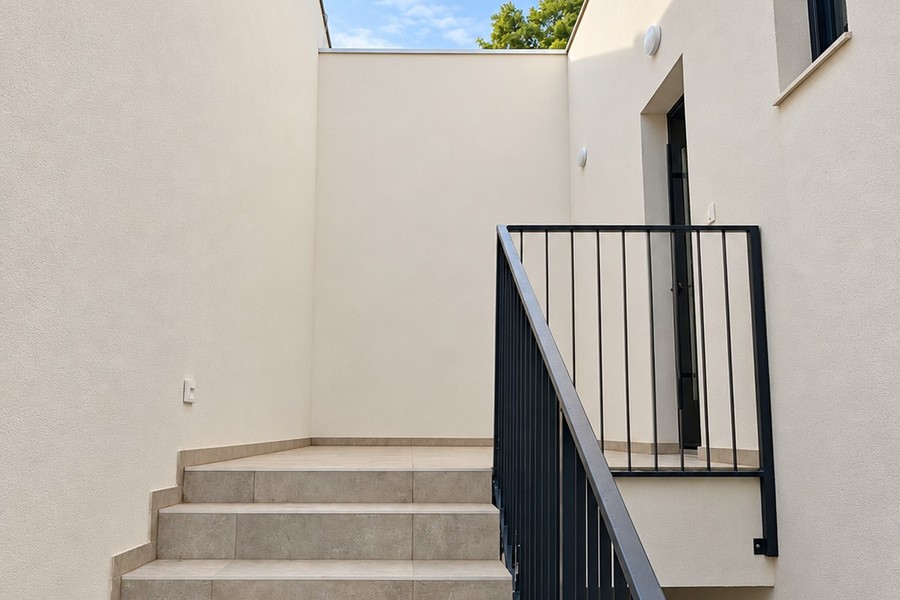 Treppe zum Hauseingang